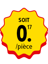 soit﻿ ﻿0.17﻿ ﻿/pi ce﻿,